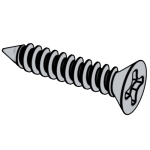 十字沉头尖尾螺丝